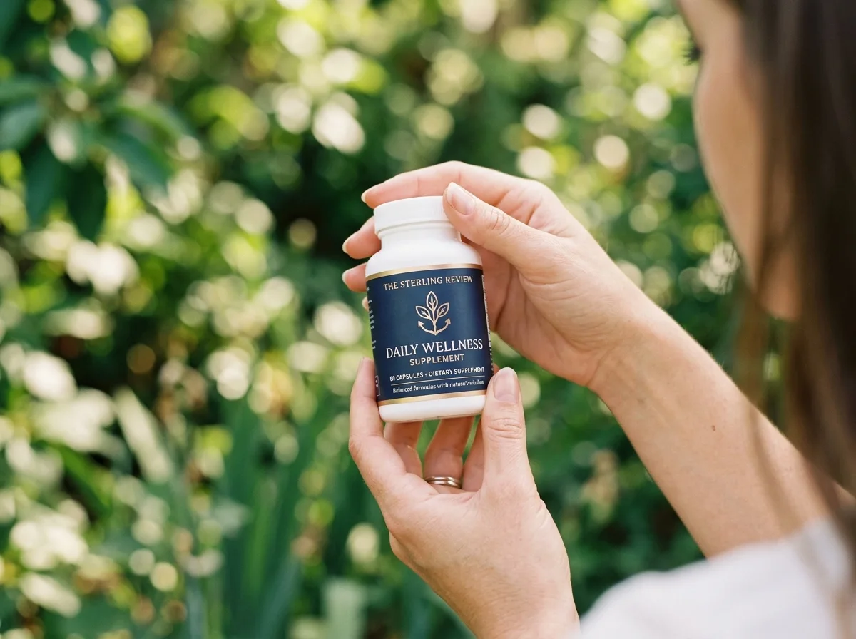 Handen houden Alpha Drive supplement vast - voedingssupplement energie en comfort dagelijks leven